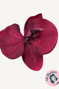 Gigant Orkide Hårclips med Krokodillespænde, rød